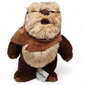 Disney Parks Star Wars Ewok‎ Brown Fluffy 10" Plush Nwot